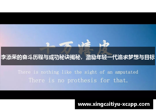 李添荣的奋斗历程与成功秘诀揭秘，激励年轻一代追求梦想与目标